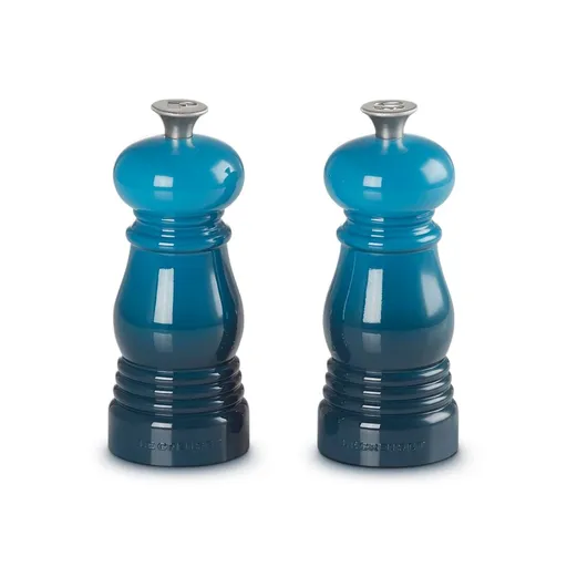 Sada mlýnků na sůl a pepř 11 cm, sada 2 ks, DEEP TEAL, plast, Le Creuset