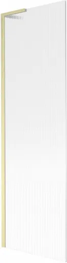 MEXEN/S Next L vanová zástěna FIX 60 x 150, proužky, zlatá kartáčovaná 895-060-000-03-09-55