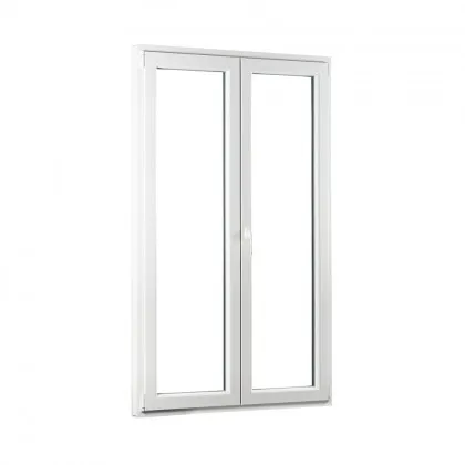 POŠKOZENÉ!!! Dvoukřídlé plastové balkónové dveře REHAU Smartline+ 1200 x 2080