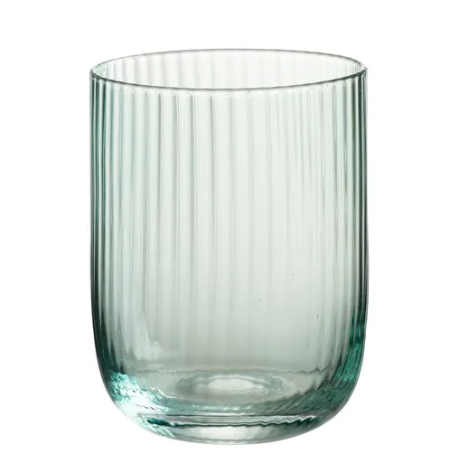 Mentolová sklenička na vodu s vroubkováním Ralph - Ø7*9cm / 260ml 30630