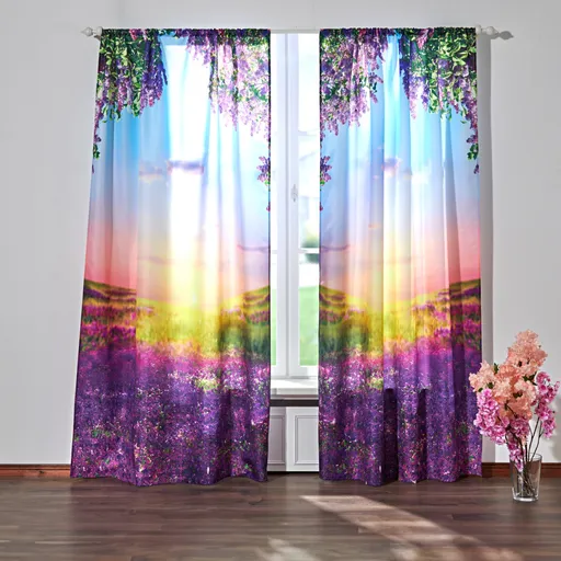 2 závěsy Levandule