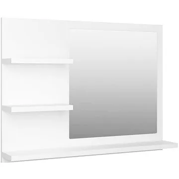 Shumee Koupelnové zrcadlo bílé 60 × 10,5 × 45 cm dřevotříska (805006)