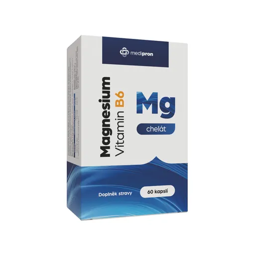 medipron Magnesium B6 chelát 60 kapslí