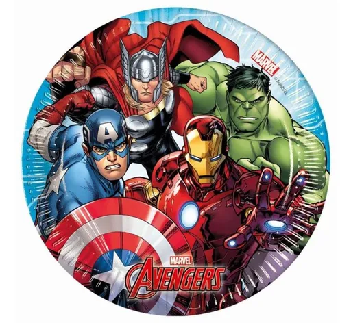 Papírové talíře AVENGERS, 20 cm, 8 ks - GoDan