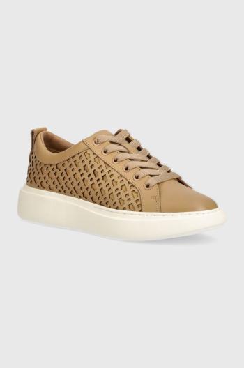 Kožené sneakers boty BOSS Amber béžová barva, 50517206