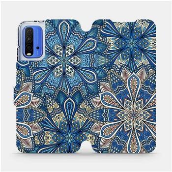 Flipové pouzdro na mobil Xiaomi Redmi 9T - V108P Modré mandala květy (5903516623563)