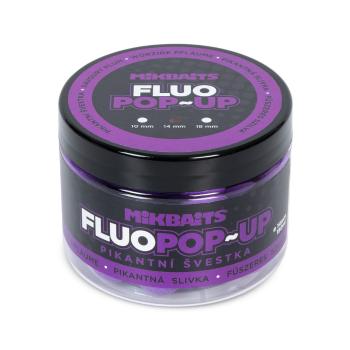 Mikbaits Plovoucí fluo boilie 14mm 150ml - Pikantní Švestka  14mm