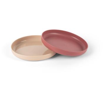 Dantoy Tiny Bio Dinner Plate Set talíř Nude/Red 0m+ 2 ks