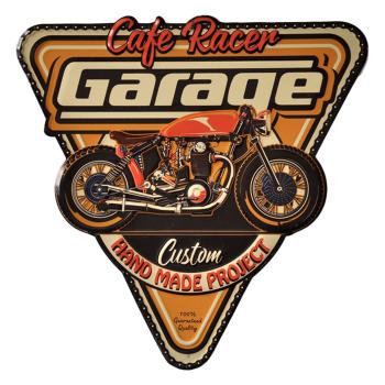 Kovová nástěnná cedule Cafe Racer Garage - 40*1*40 cm 6Y4893