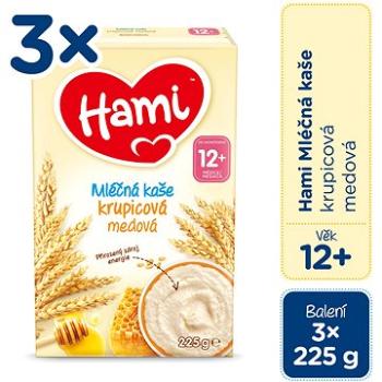 Hami Mléčná kaše krupicová medová 3× 225 g (8590340172571)