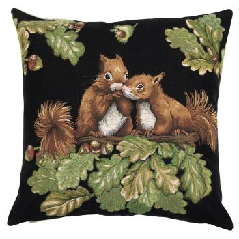 Gobelínový polštář s veverkami a žaludy Gobelin Squirrel Acorn - 45*45*16cm EVKSET