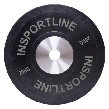 Gumový kotouč inSPORTline Bumper Plate 20 kg 50 mm