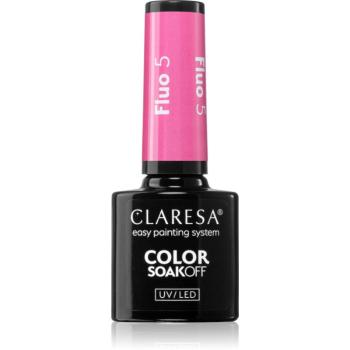 Claresa SoakOff UV/LED Color Fluo gelový lak na nehty odstín 5 g