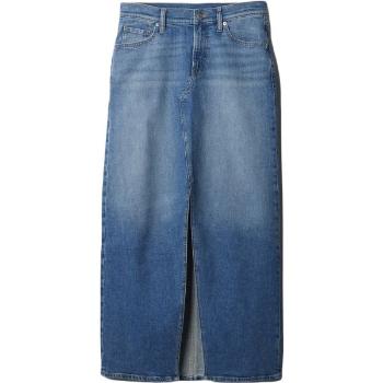 GAP V-DENIM MAXI Dámská sukně, modrá, velikost