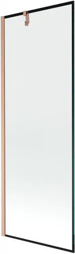 MEXEN/S Next vanová zástěna FIX 70 x 150, černá vzor, měď kartáčovaná 895-070-000-00-70-65