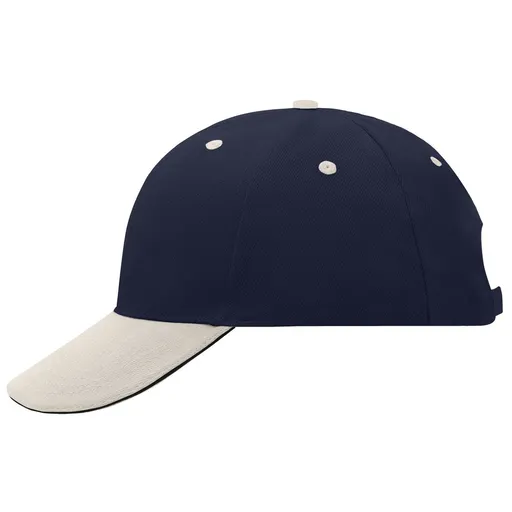 Myrtle Beach (Daiber) Reklamní kšiltovka 6 panelová sandwich MB024 - Tmavě modrá / béžová / tmavě modrá | uni