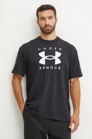 Tričko Under Armour HW Branded černá barva, s potiskem, 1389146