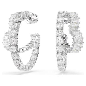 Swarovski Rozdvojené kruhové náušnice s čirými zirkony Matrix 5705748