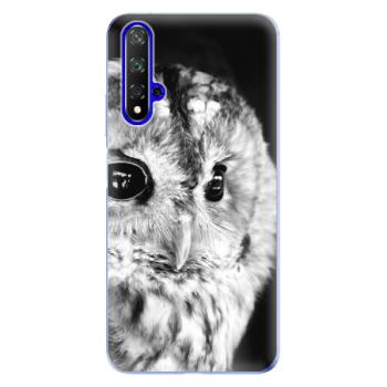 Odolné silikonové pouzdro iSaprio - BW Owl - Huawei Honor 20