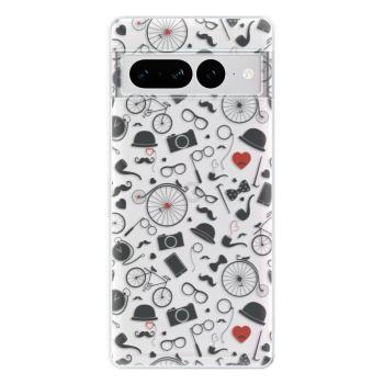 Odolné silikonové pouzdro iSaprio - Vintage Pattern 01 - black - Google Pixel 7 Pro 5G