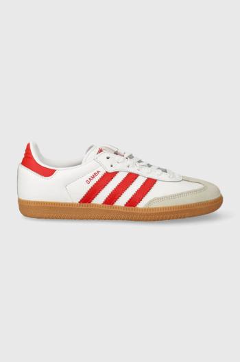 Kožené sneakers boty adidas Originals Samba OG bílá barva, IF6513