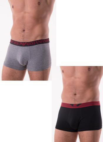 Pánské boxerky Emporio Armani 111210 8A723 2PACK Č+Š S Mix