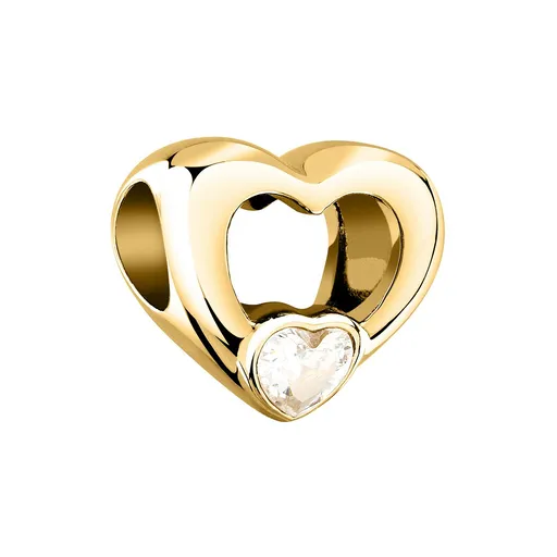 Morellato Pozlacený korálek ve tvaru srdce s krystalem Drops SCZ1407