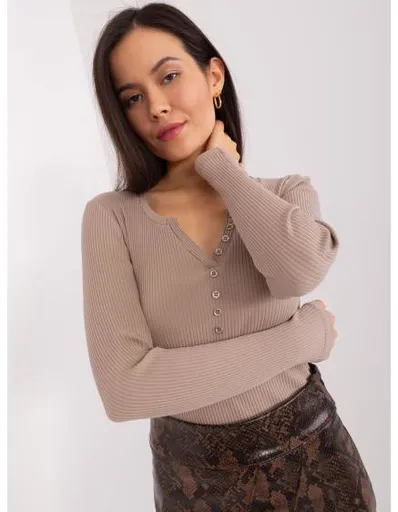 Dámská halenka BASIC FEEL GOOD tmavě béžová