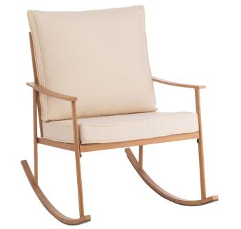 Přírodně-béžové kovové houpací křeslo Chair Pallo Swing - 64*93*80 cm 20089