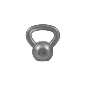 Gorilla Sports Kettlebell činka, litinová, šedá, 6 kg