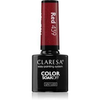 Claresa SoakOff UV/LED Color Warm Feelings gelový lak na nehty odstín Red 439 5 g