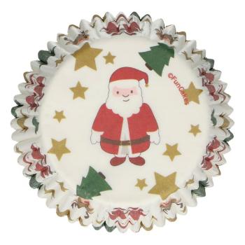 Cakesupplies Vánoční košíčky na pečení - Santa 48 ks