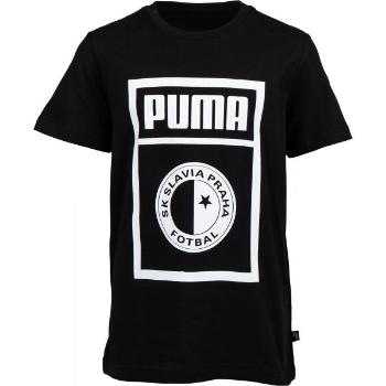 Puma SLAVIA PRAGUE GRAPHIC TEE Juniorské triko, černá, velikost