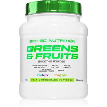 Scitec Nutrition Greens & Fruits prášek na přípravu nápoje s vitamíny příchuť Pear-Lemon Grass 600 g