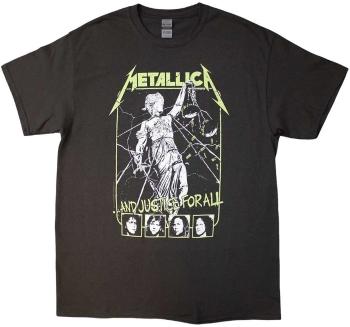 Metallica Tričko Justice Faces Unisex Charcoal Grey S