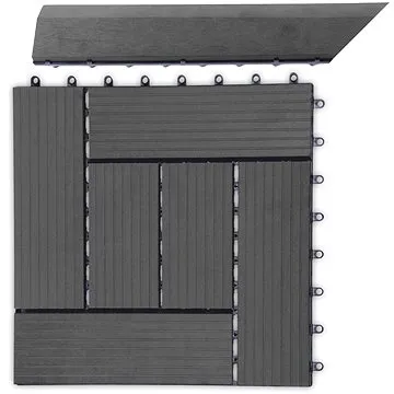 G21 Přechodová lišta pro dlaždice WPC, Eben 38,5 x 7,5 cm rohová (levá) (PRL1LL107)