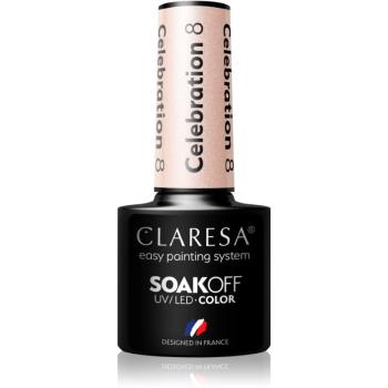 Claresa SoakOff UV/LED Color Celebration gelový lak na nehty odstín 8 5 g