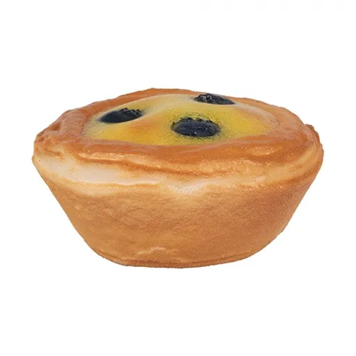 Dekorace umělý pečený dortík s borůvkami Cookie - Ø 8*4 cm Clayre & Eef