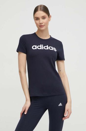 Bavlněné tričko adidas H07833 tmavomodrá barva, H07833