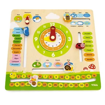 Dřevěný kalendář česky (6971608445385)