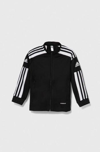 Dětská mikina adidas Performance SQ21 TR JKT Y černá barva, vzorovaná