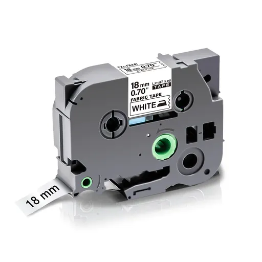 Kompatibilní páska s Brother TZe-FA241, 18mm x 3m, černý tisk / bílý podklad, zažehlovací