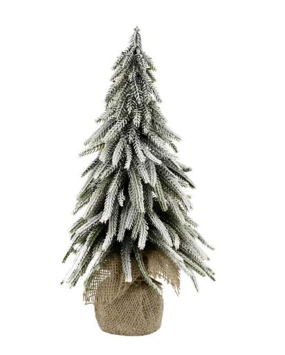 Zasněžený vánoční stromek v jutě Fleur Pine Tree - 35 cm 39116000
