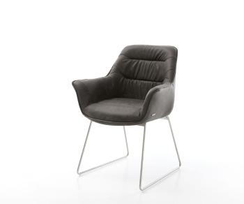 Jídelní židle Kaira-Flex antracitová vintage tenká podnož