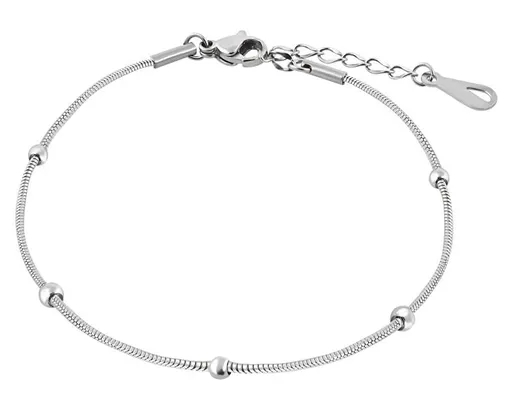 Troli Jemný ocelový řetízek na nohu s kuličkami Hádek