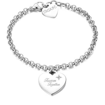 S'Agapõ Ocelový náramek Be My Always Forever Together SBM16