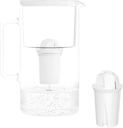 Wessper Skleněná konvice AquaClassic D2 3,3 l, bílá + 1 filtr