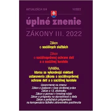 Aktualizácia III/4 2022 – Sociálne služby a sociálnoprávna ochrana detí (9771335612954)