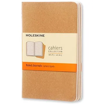 MOLESKINE Cahier S, hnědý - balení 3 ks (QP411)