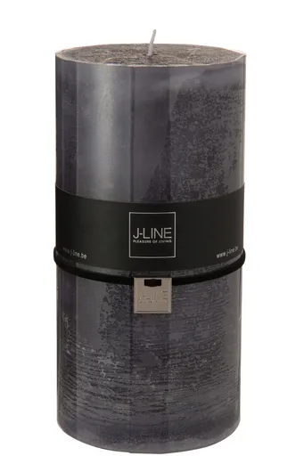 Válcová tmavě šedá svíčka XXL - 10*10*20 cm 72625